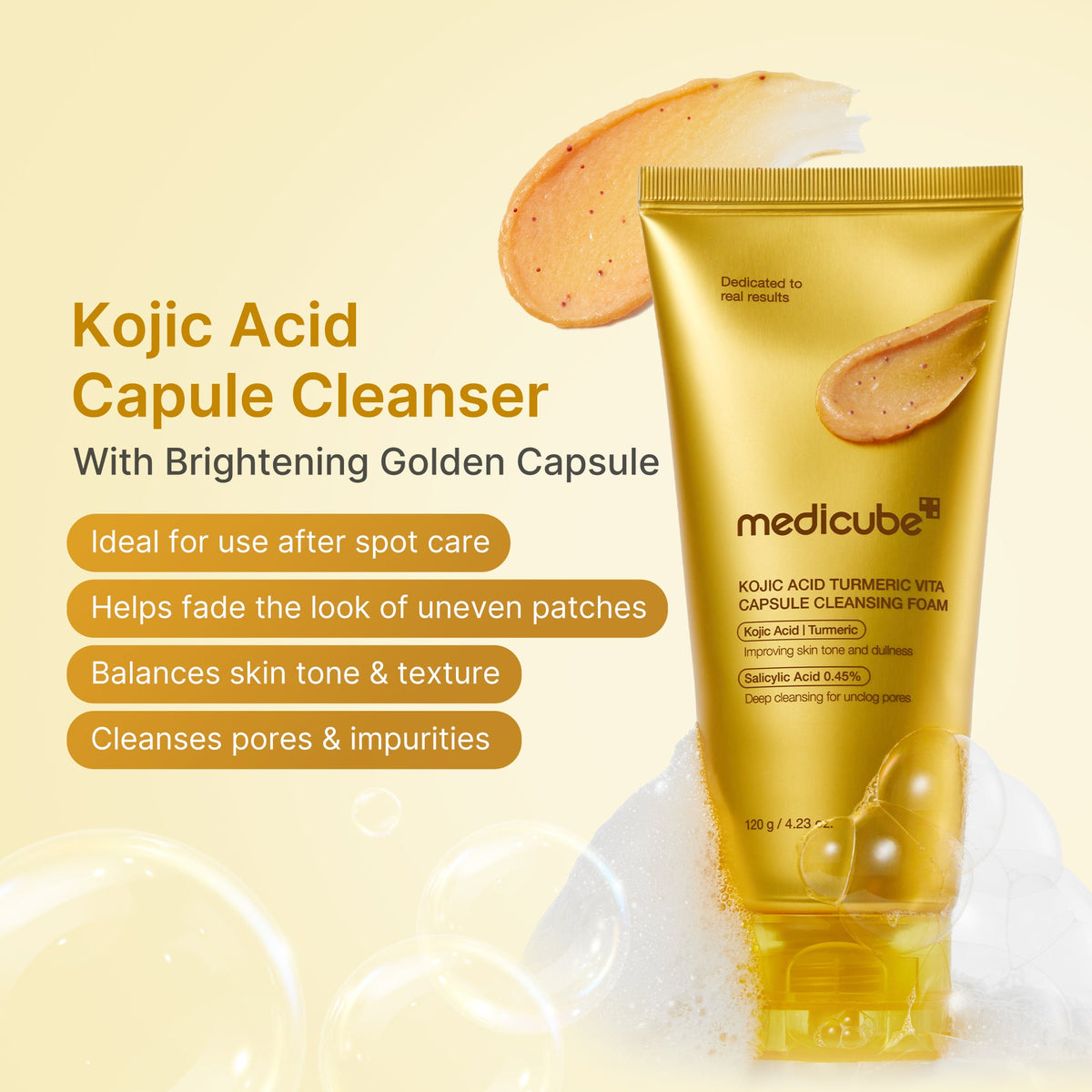 Kojic Acid Turmeric Vita Capsule Foam Cleanser M2