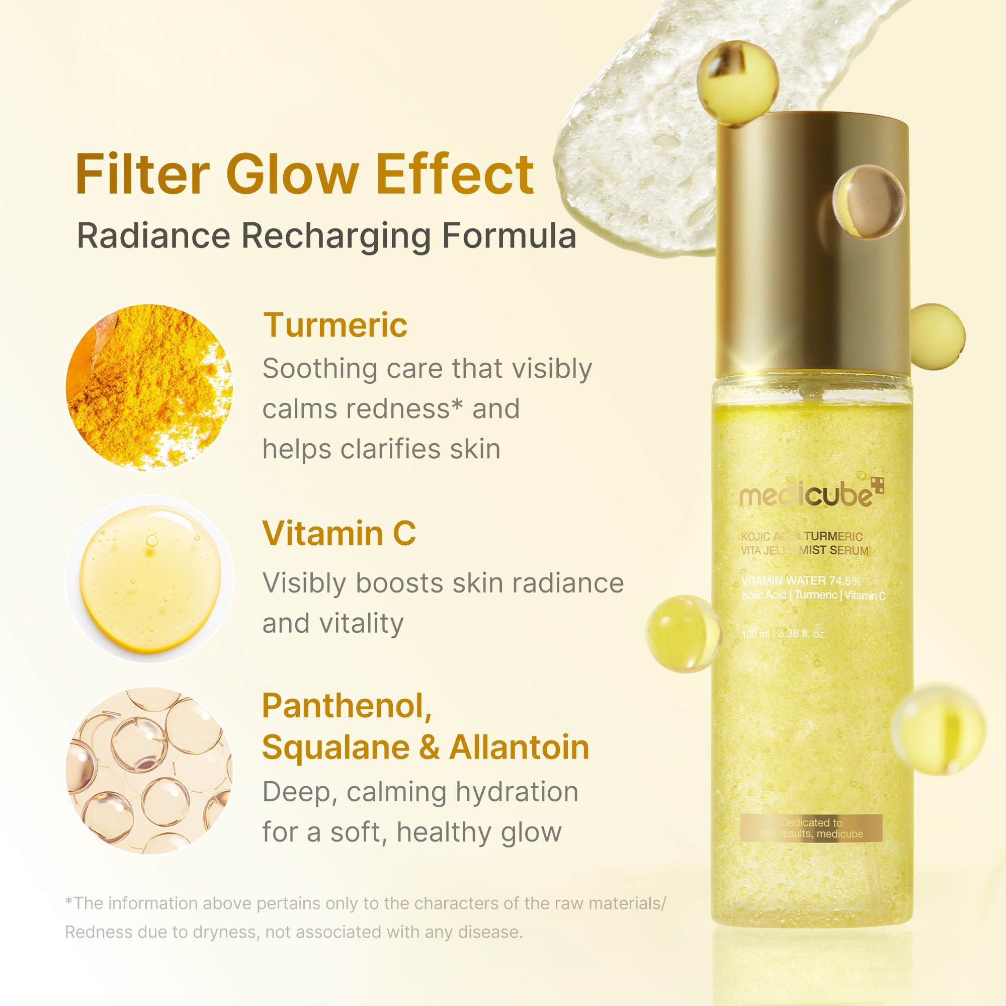 Kojic Acid Turmeric Vitamin Gold Jelly Mist Serum Y7