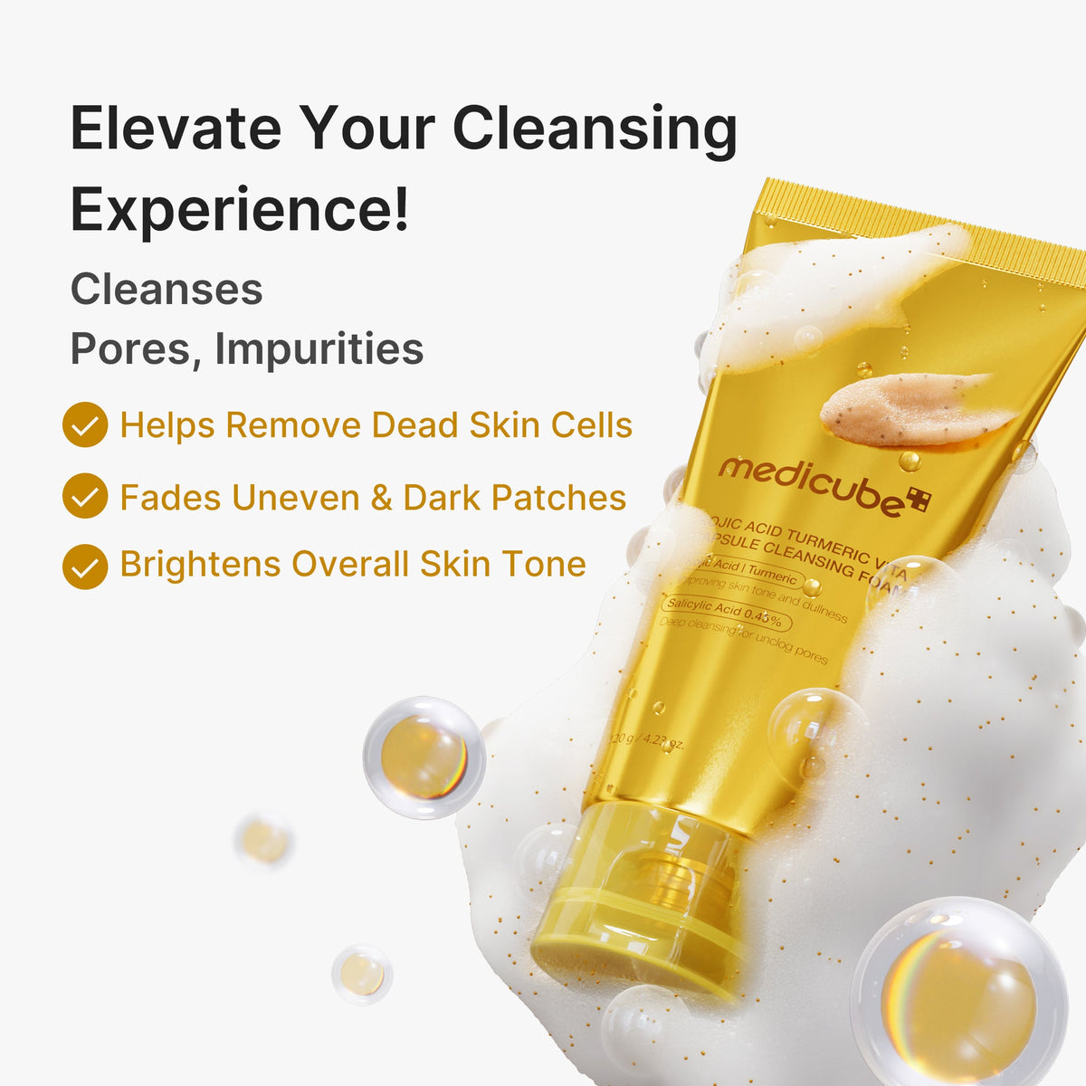 Kojic Acid Turmeric Vita Capsule Foam Cleanser M2