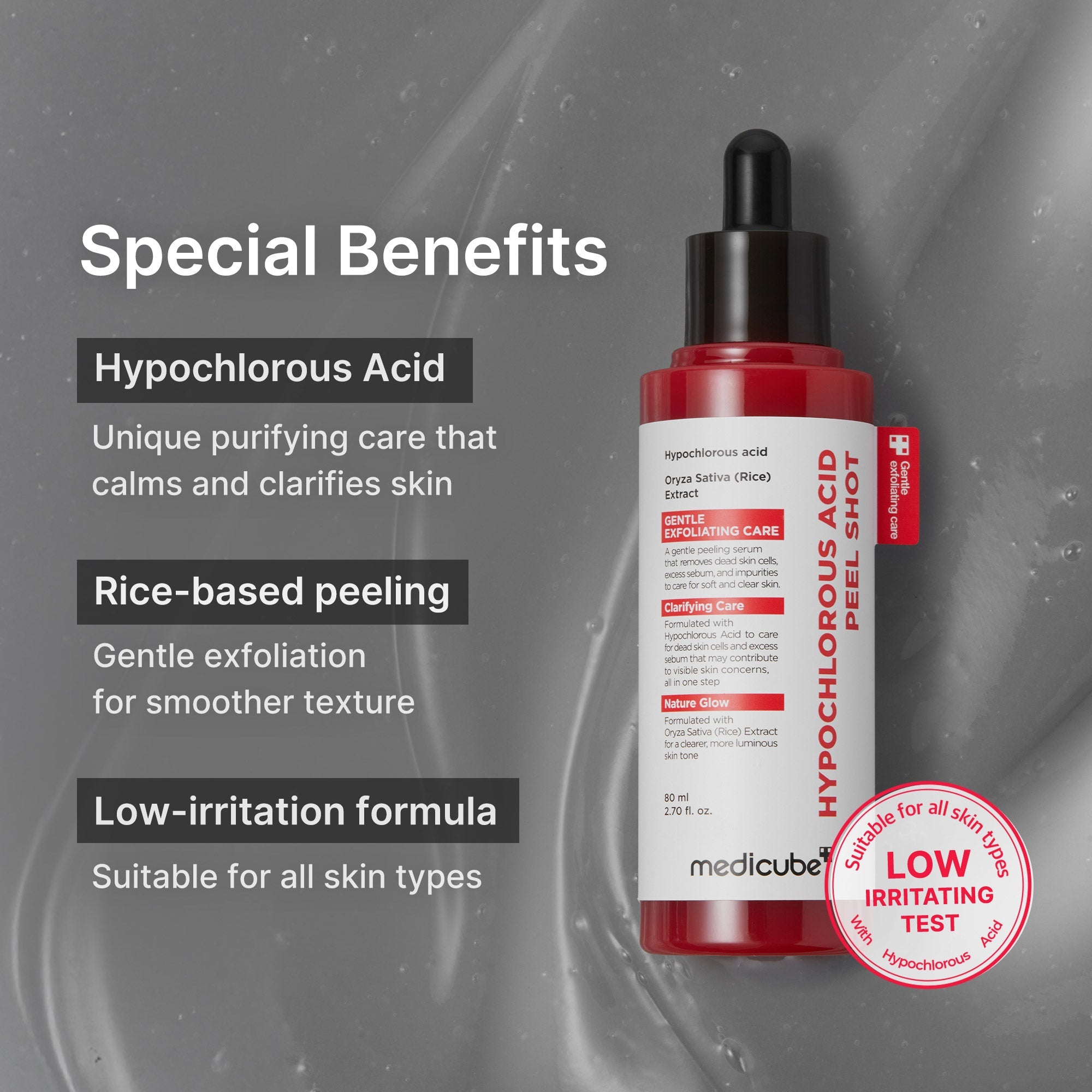 Hypochlorous Acid Rice Peel Shot Q8