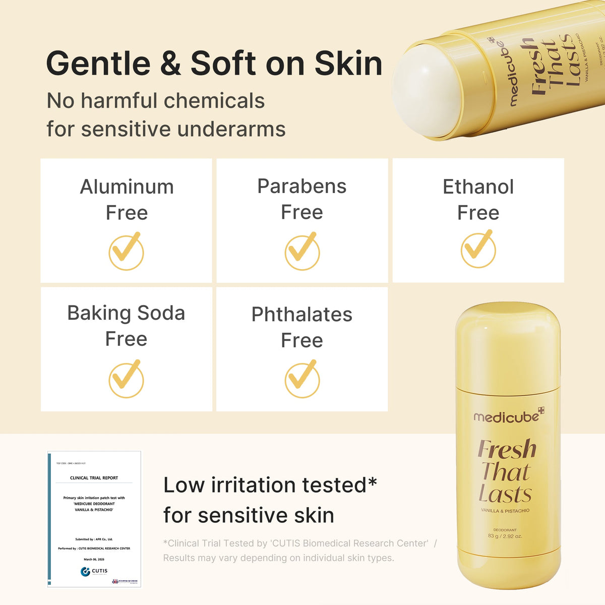 Kojic Acid Brightening Deodorant (Vanilla & Pistachio) T1