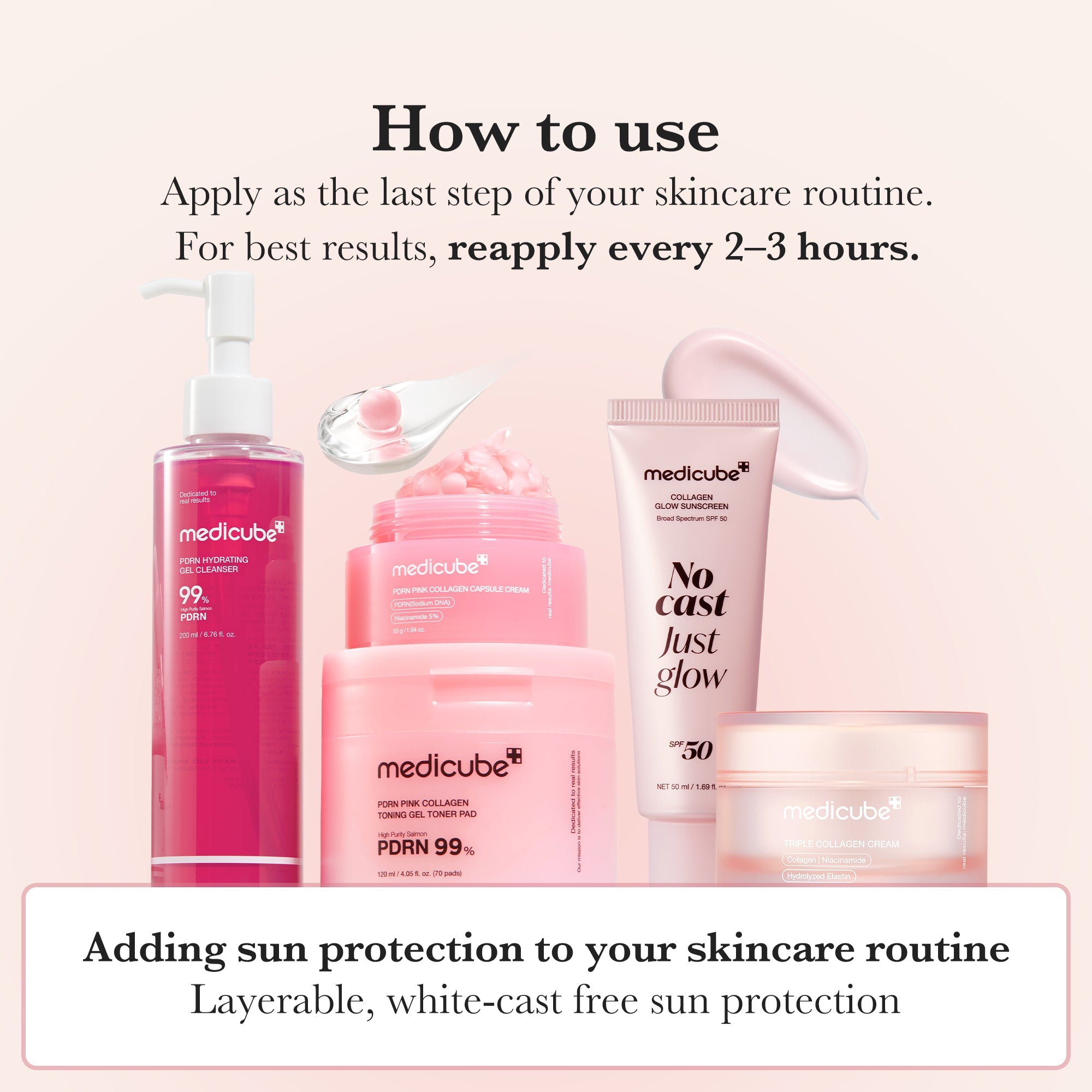 No Cast Just Glow Collagen Sunscreen X7