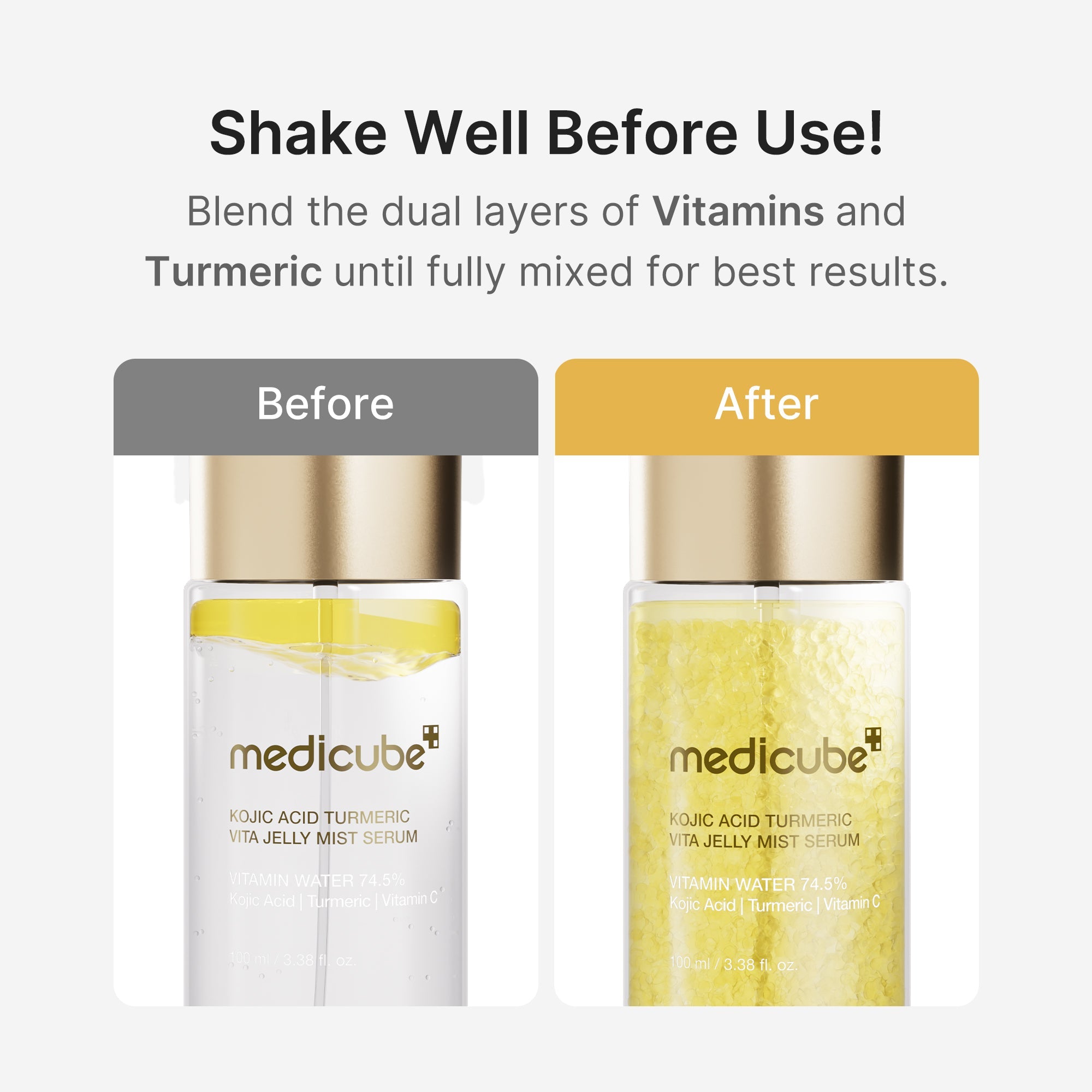 Kojic Acid Turmeric Vitamin Gold Jelly Mist Serum Y7