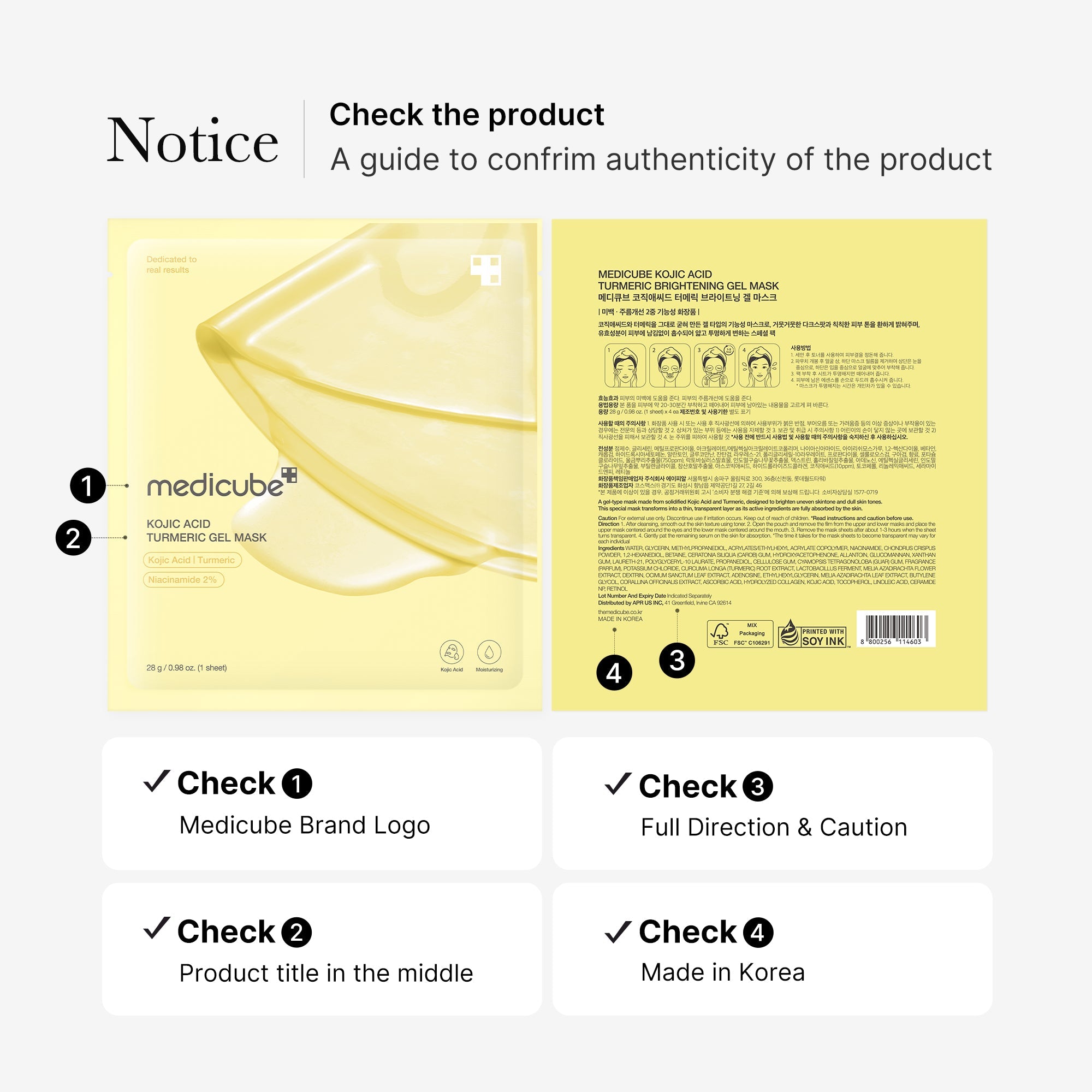 Kojic Acid Turmeric Gold Jelly Gel Mask J4