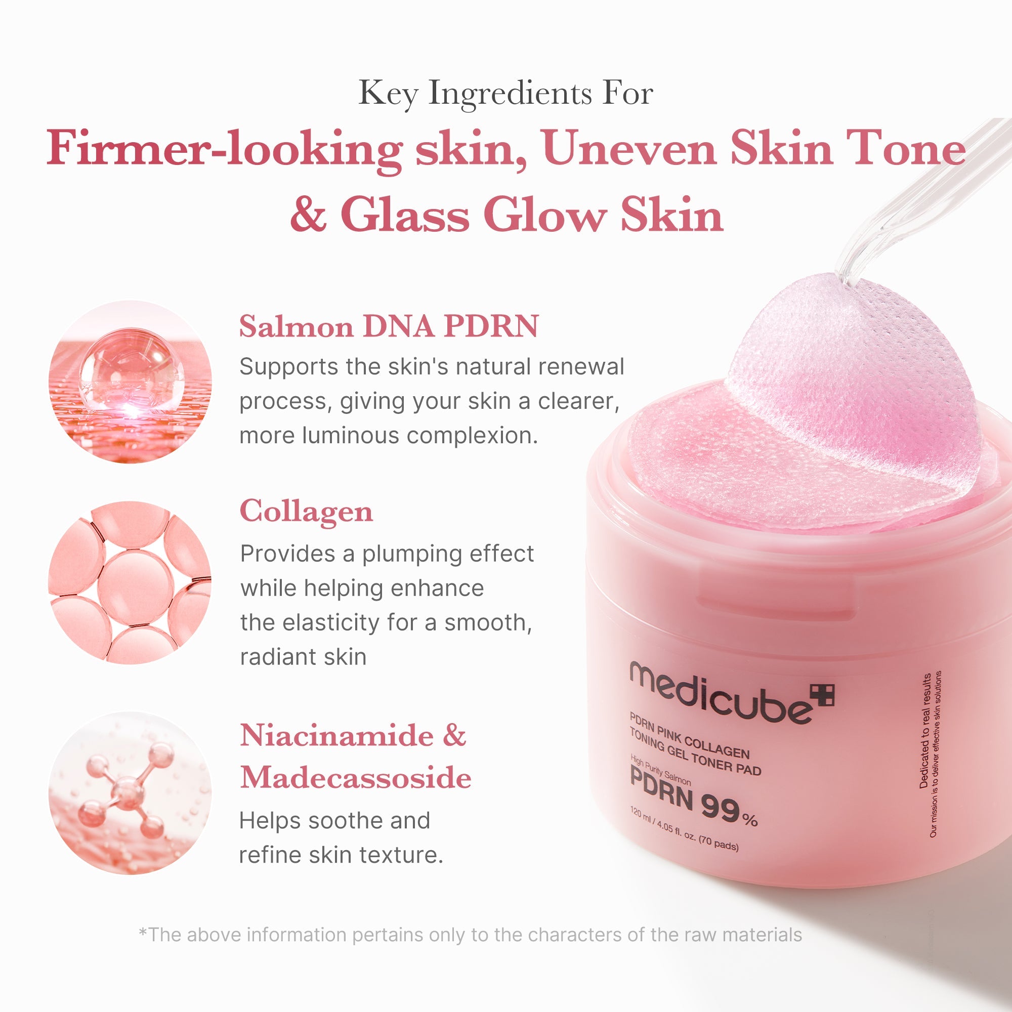 PDRN Pink Collagen Gel Toner Pad X9