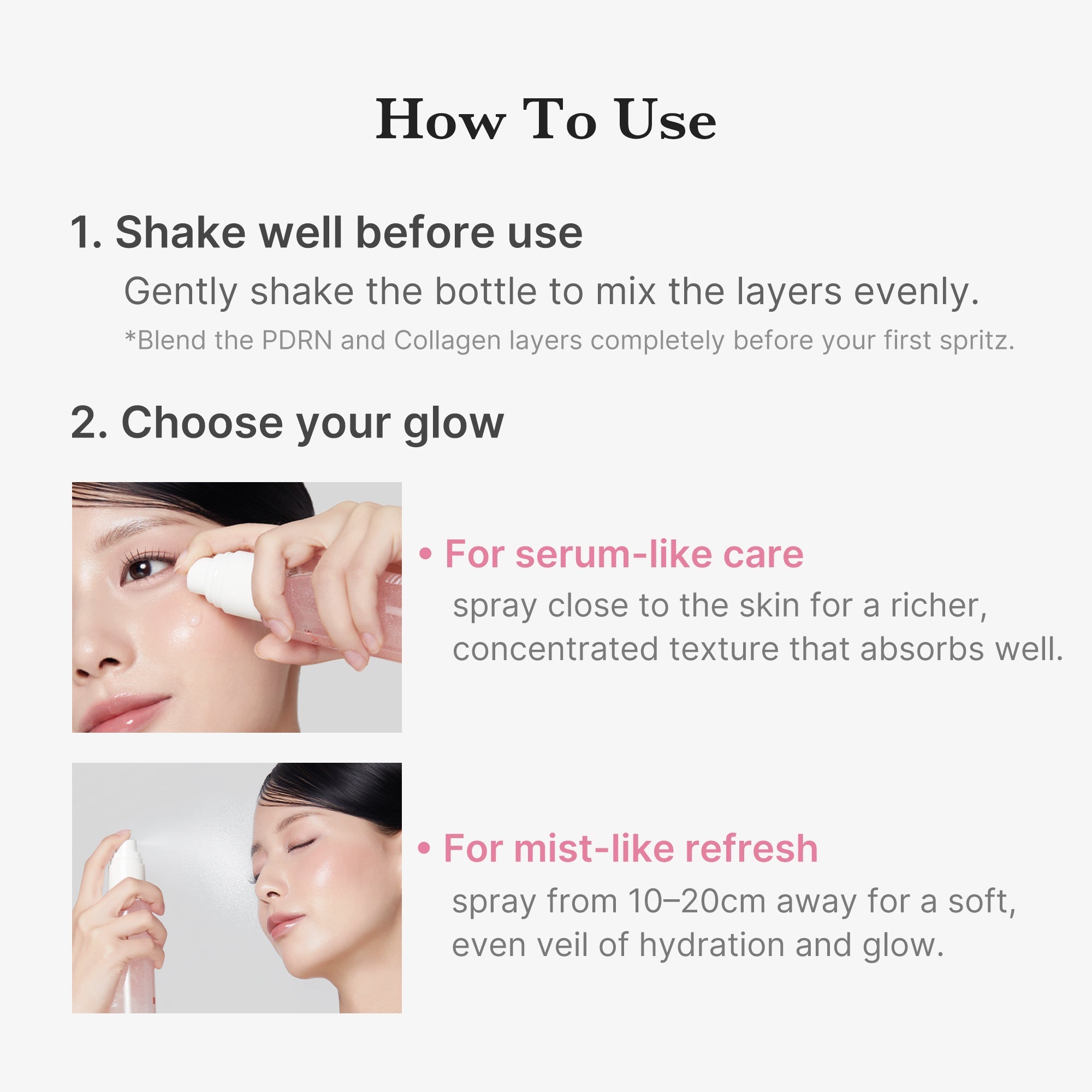 PDRN Pink Collagen Glow Jelly Mist Serum T2