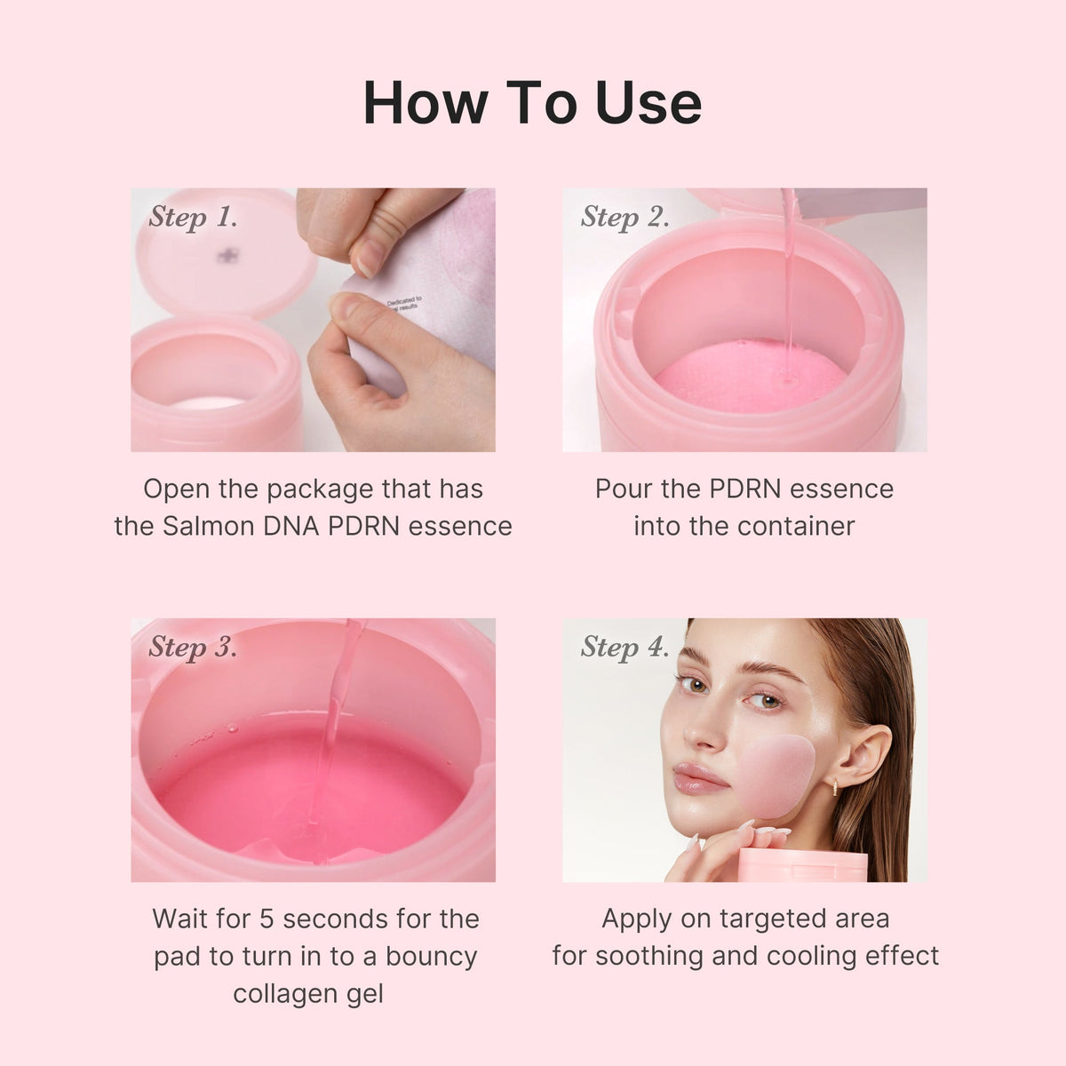 PDRN Pink Collagen Gel Toner Pad X9